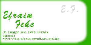 efraim feke business card